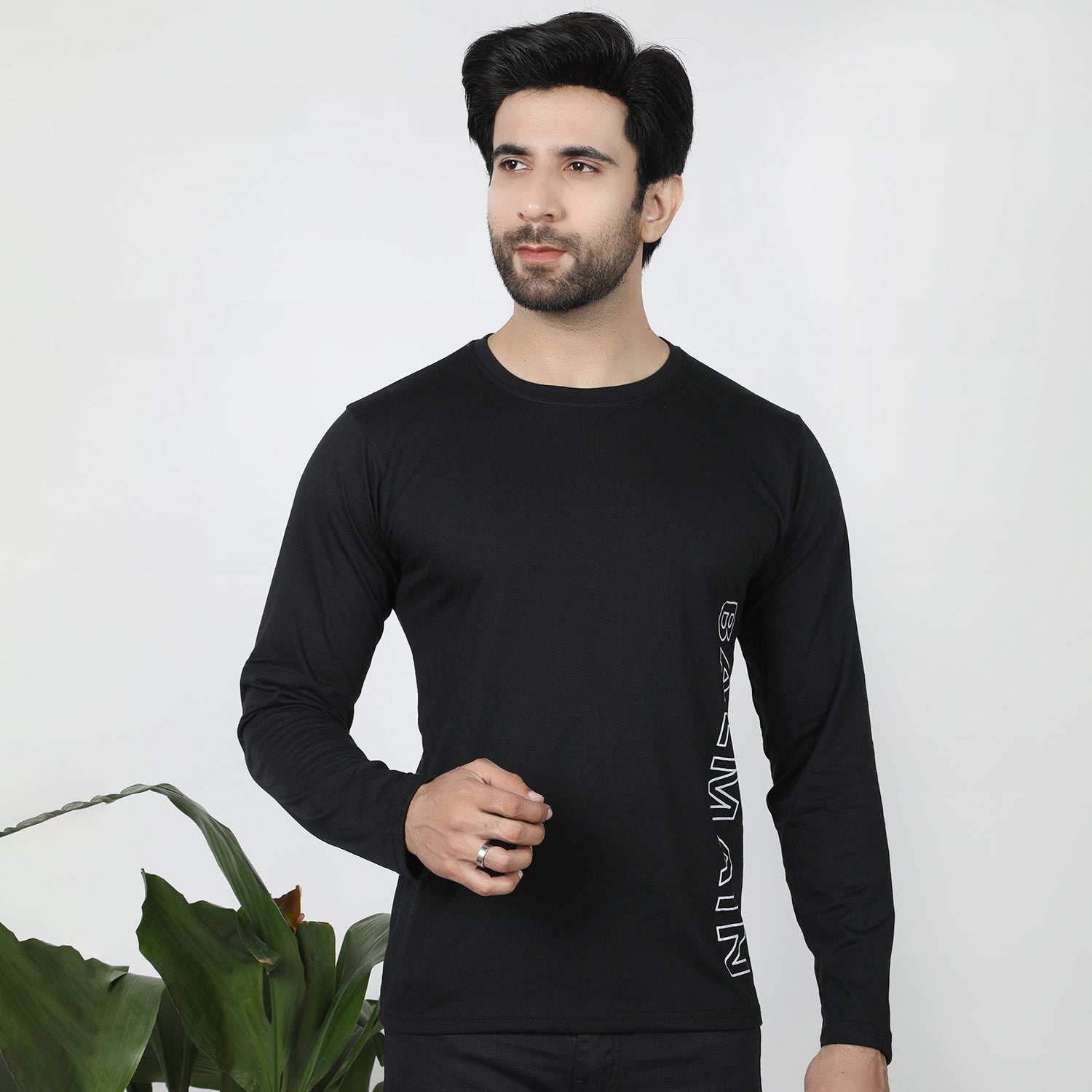 Men's Full Sleeves T-Shirt - Black, Men's T-Shirts & Polos, Chase Value, Chase Value