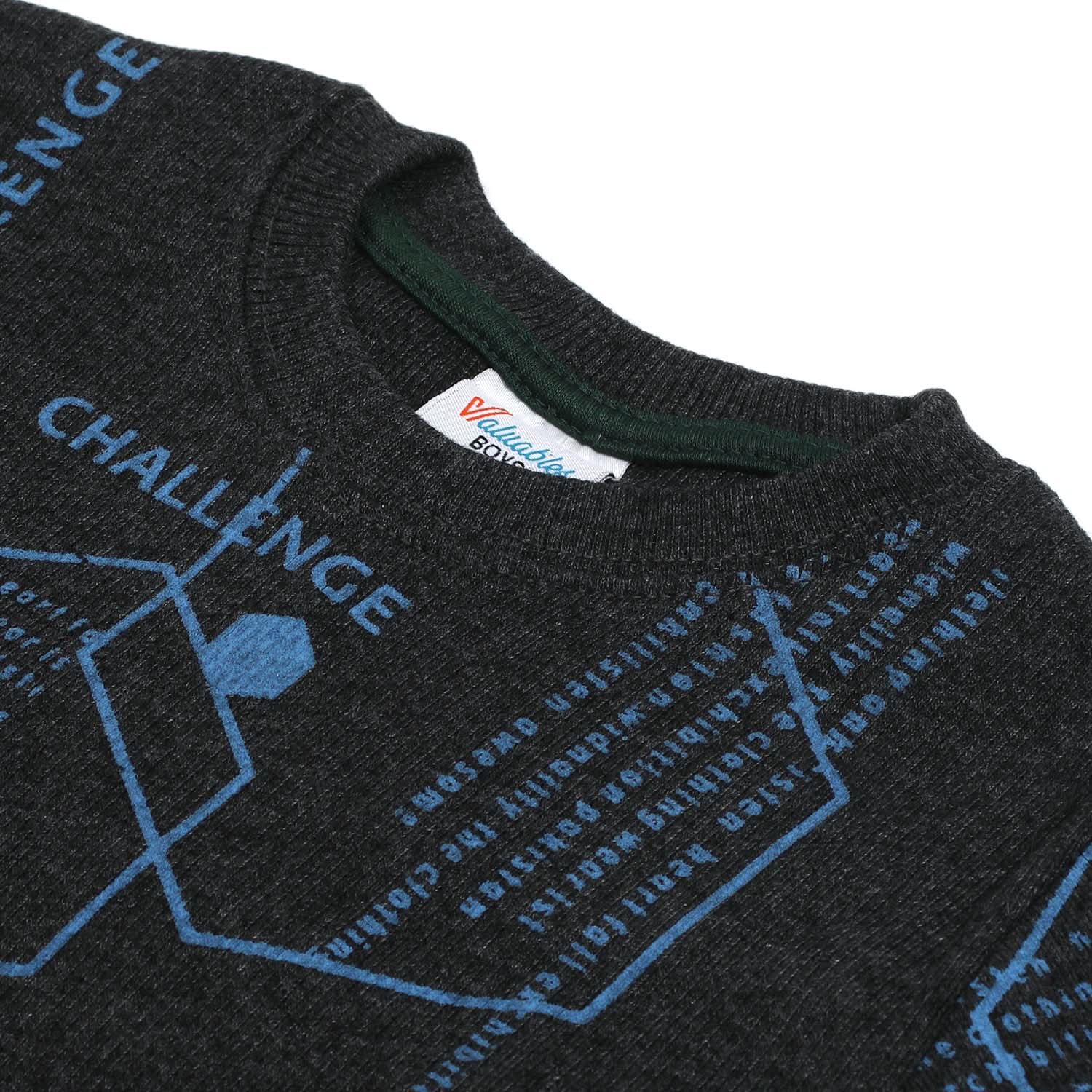 Boys Full Sleeves SweatShirt - Dark Grey, Boys Hoodies & Sweat Shirts, Chase Value, Chase Value