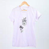 Women's Printed Half Sleeves T-Shirt - Light Purple, Women T-Shirts & Tops, Chase Value, Chase Value