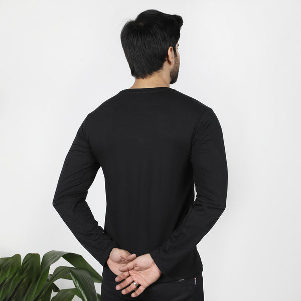 Men's Full Sleeves T-Shirt - Black