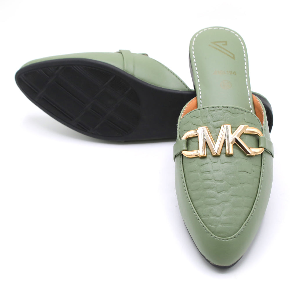 Women's Backless Pump - Green, Women Backless Pumps, Chase Value, Chase Value