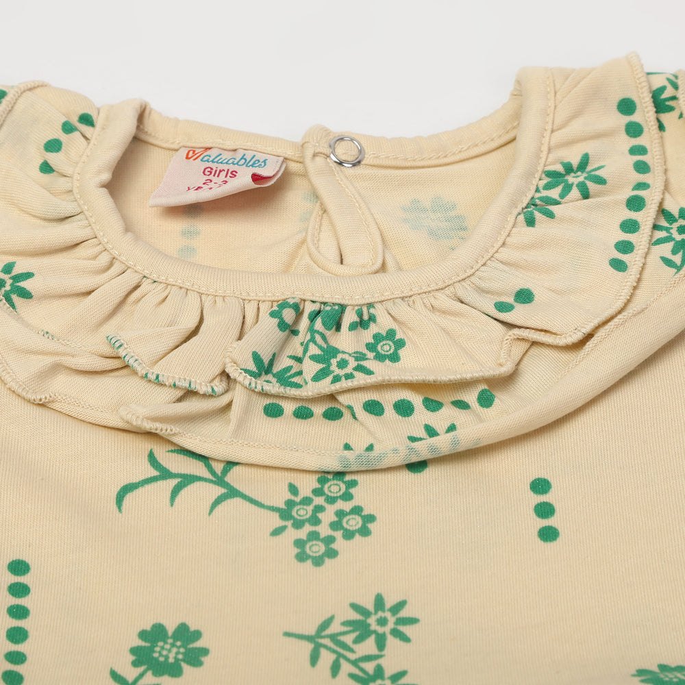 Girls Knitted Frock - Fawn, Girls Frocks, Chase Value, Chase Value