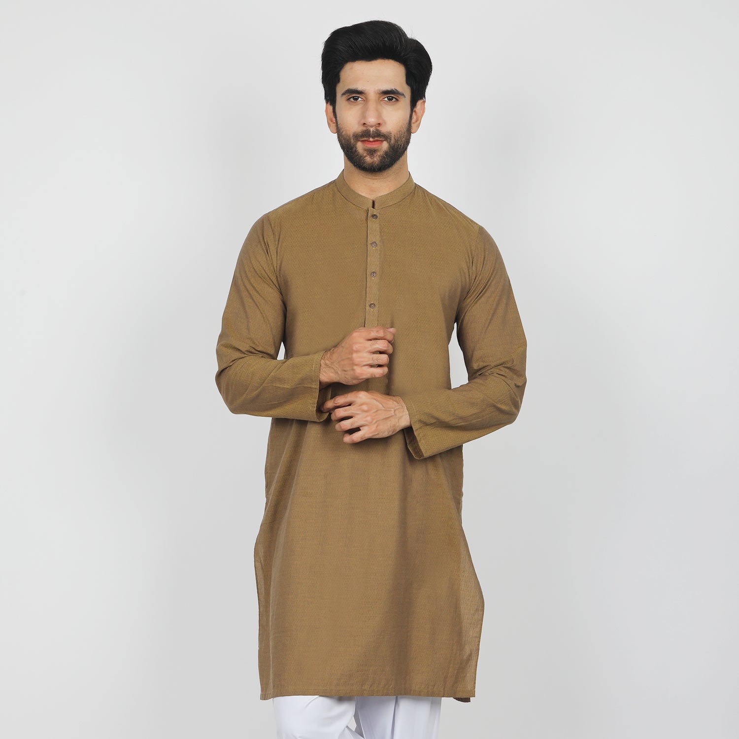 Eminent Men's Plain Kurta - Mehndi, Men's Kurtas, Eminent, Chase Value
