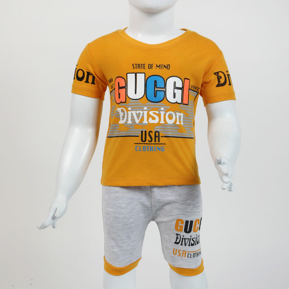 Newborn Boy Short Suit- Mustard, Newborn Boys Sets & Suits, Chase Value, Chase Value