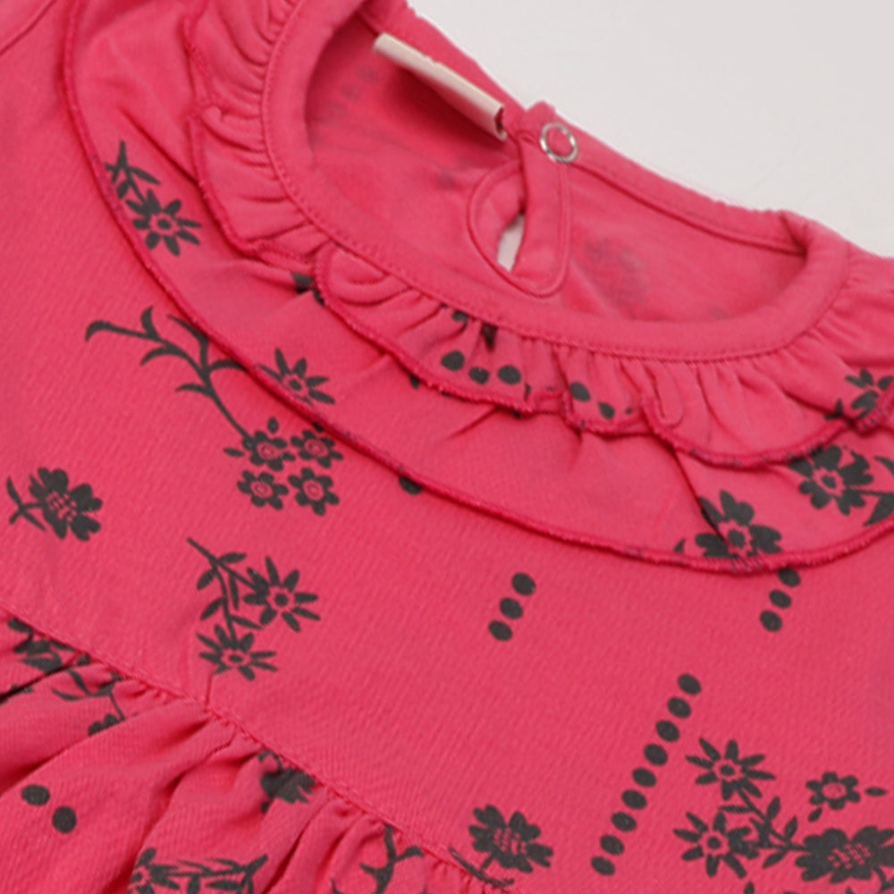 Girls Knitted Frock - Pink, Girls Frocks, Chase Value, Chase Value