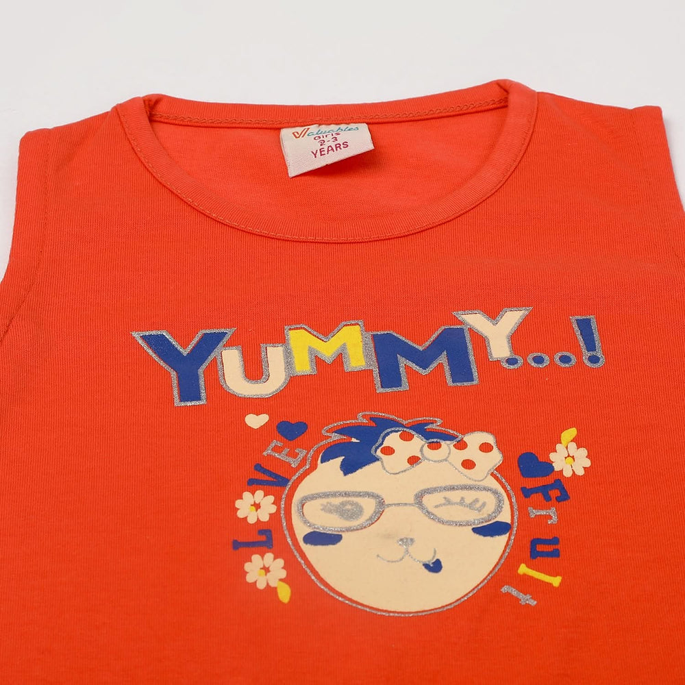 Girl's Half Sleeves Suit - Orange, Girls Suits, Chase Value, Chase Value