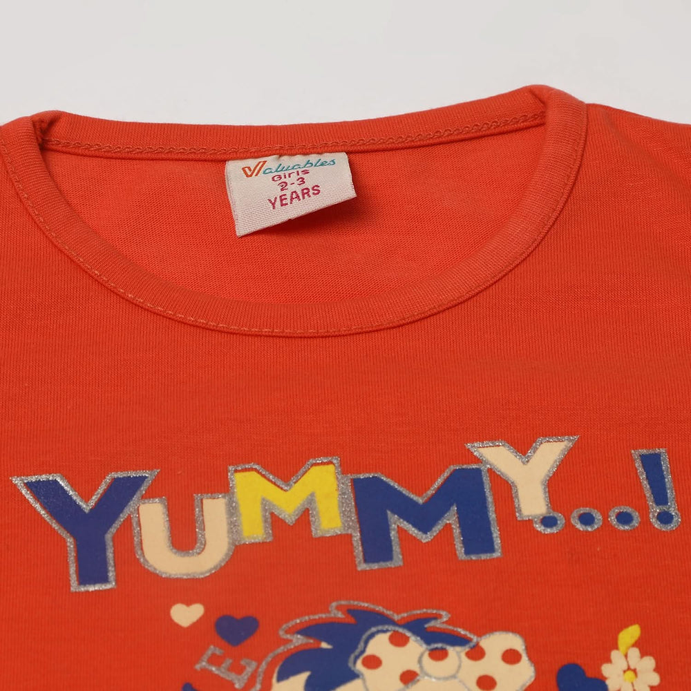 Girl's Half Sleeves Suit - Orange, Girls Suits, Chase Value, Chase Value