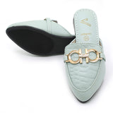 Girls Backless Pump - Light Green, Girls Backless Pump, Chase Value, Chase Value