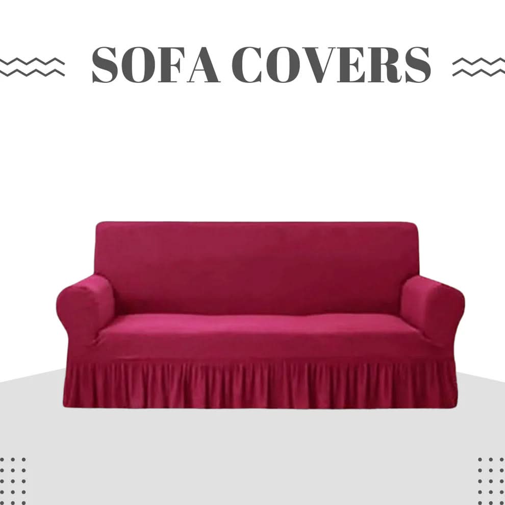Mesh Turkish Style Sofa Covers (7 Seater) - Maroon, Sofa Cover, Chase Value, Chase Value