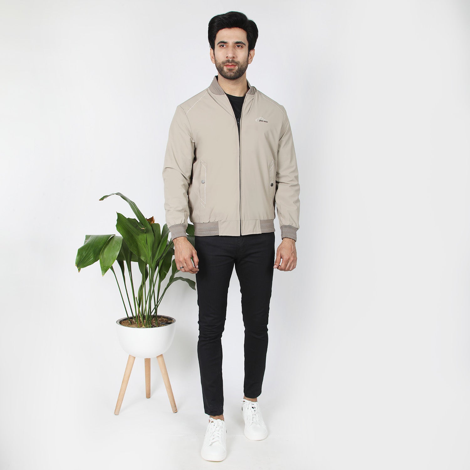 Men's Full Sleeves Jacket - Beige, Men's Jackets & Hoodies, Chase Value, Chase Value
