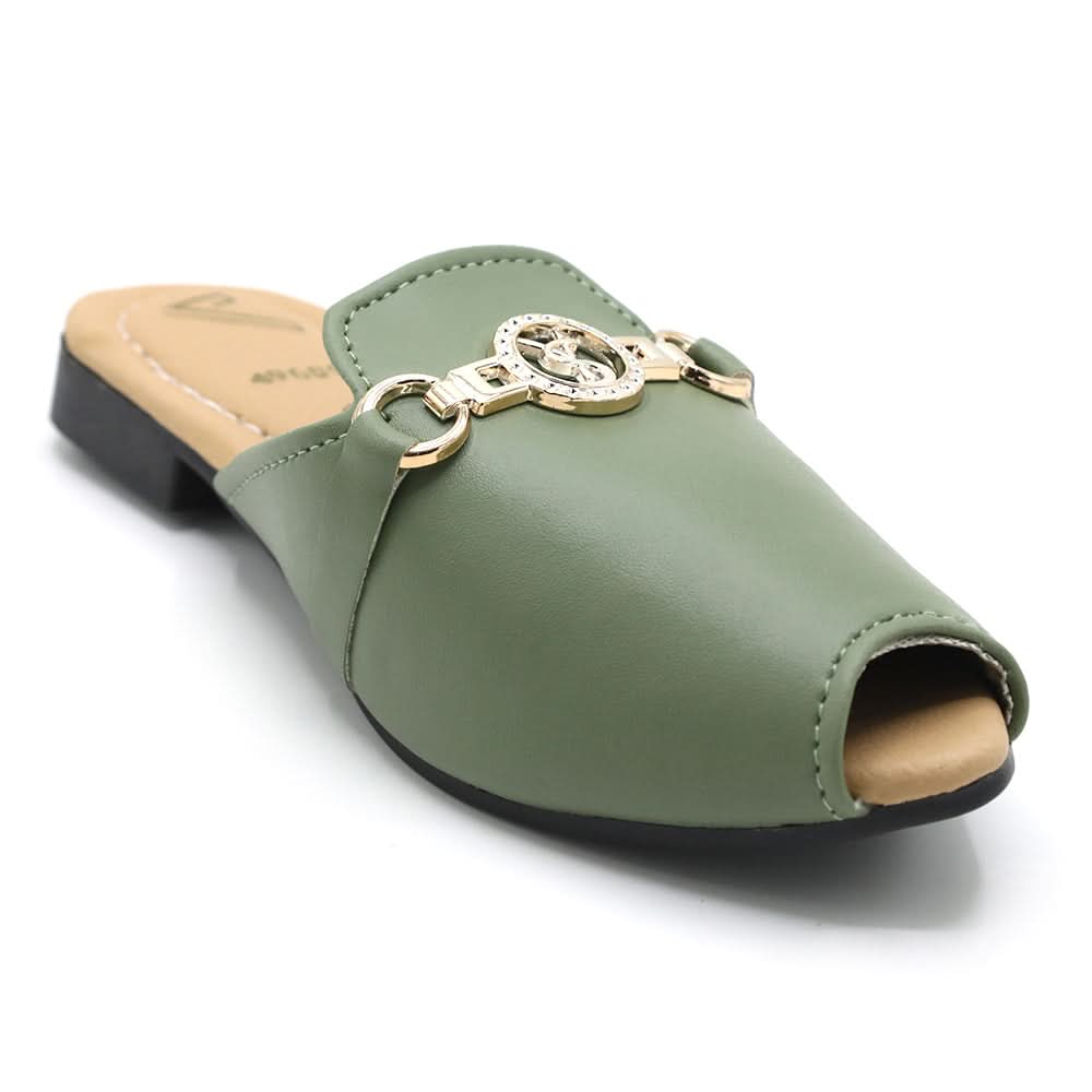 Girls Backless Pump - Light Green, Girls Backless Pump, Chase Value, Chase Value