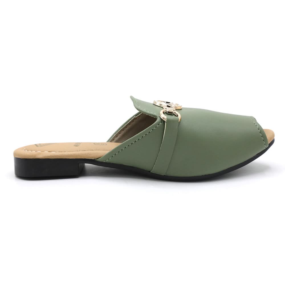 Girls Backless Pump - Light Green, Girls Backless Pump, Chase Value, Chase Value