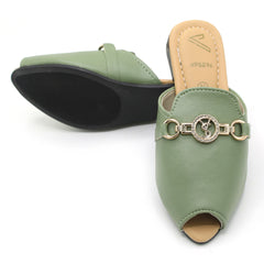 Girls Banto Slipper - Light Green