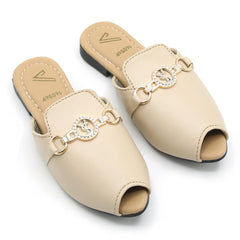 Girls Banto Slipper - Fawn