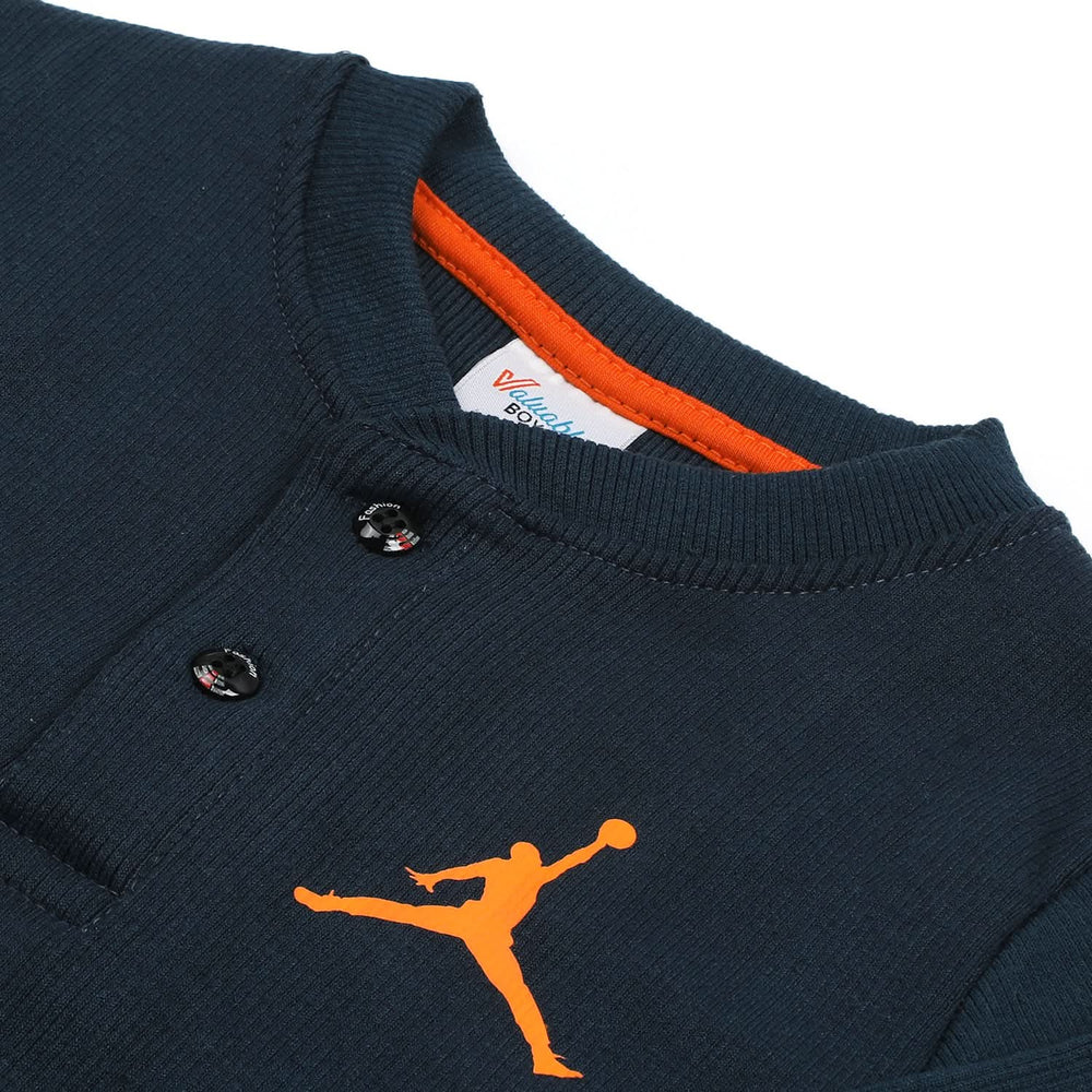 Boys Full Sleeves SweatShirt - Steel Blue, Boys Hoodies & Sweat Shirts, Chase Value, Chase Value