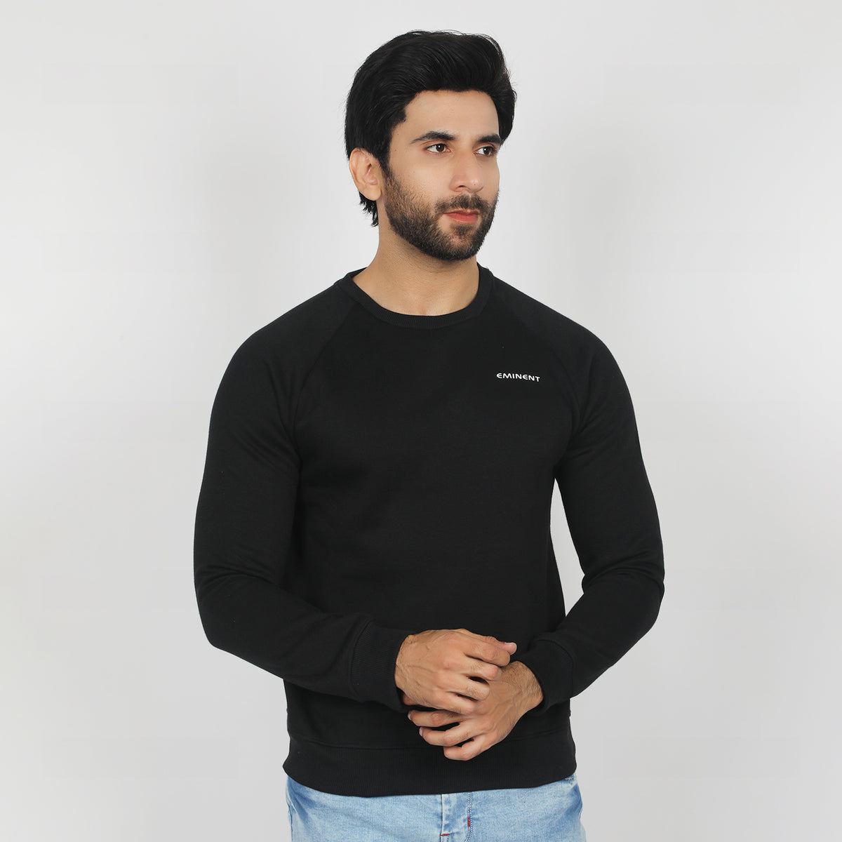 Eminent Men's Full Sleeves Sweat Shirt - Black, Men's T-Shirts & Polos, Eminent, Chase Value