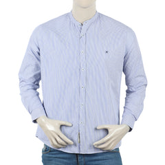 Eminent Men's Casual Stripe Shirt - Mid Blue