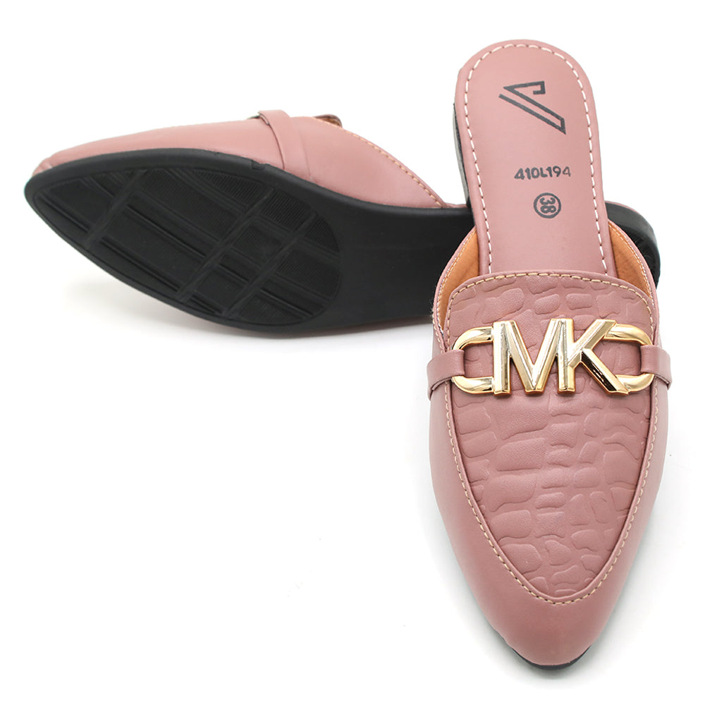 Women's Backless Pump - Peach, Women Backless Pumps, Chase Value, Chase Value