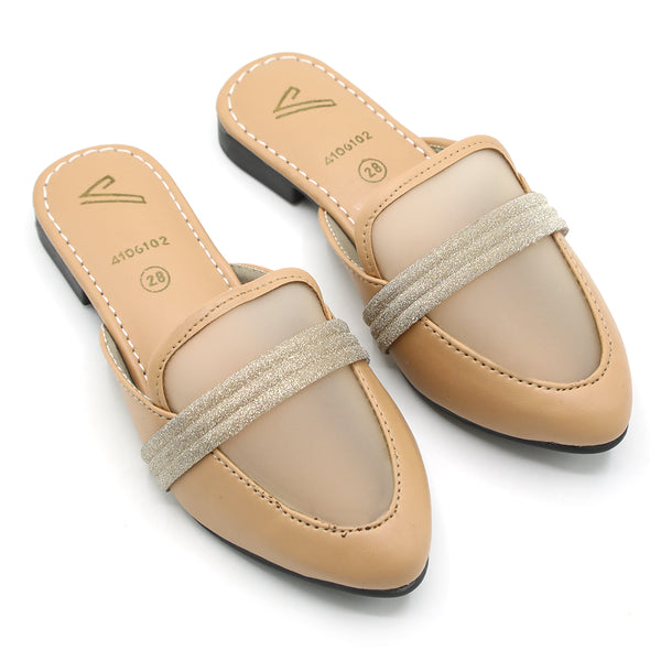 Girls Banto Slipper - Fawn