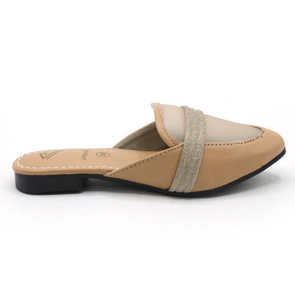 Girls Banto Slipper - Fawn