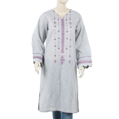 Eminent Women's Embroidered Kurti - Grey