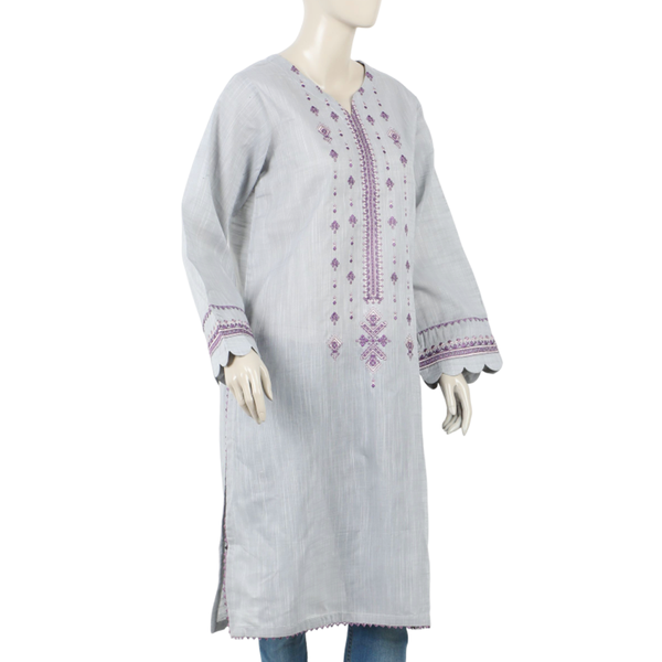 Eminent Women's Embroidered Kurti - Grey