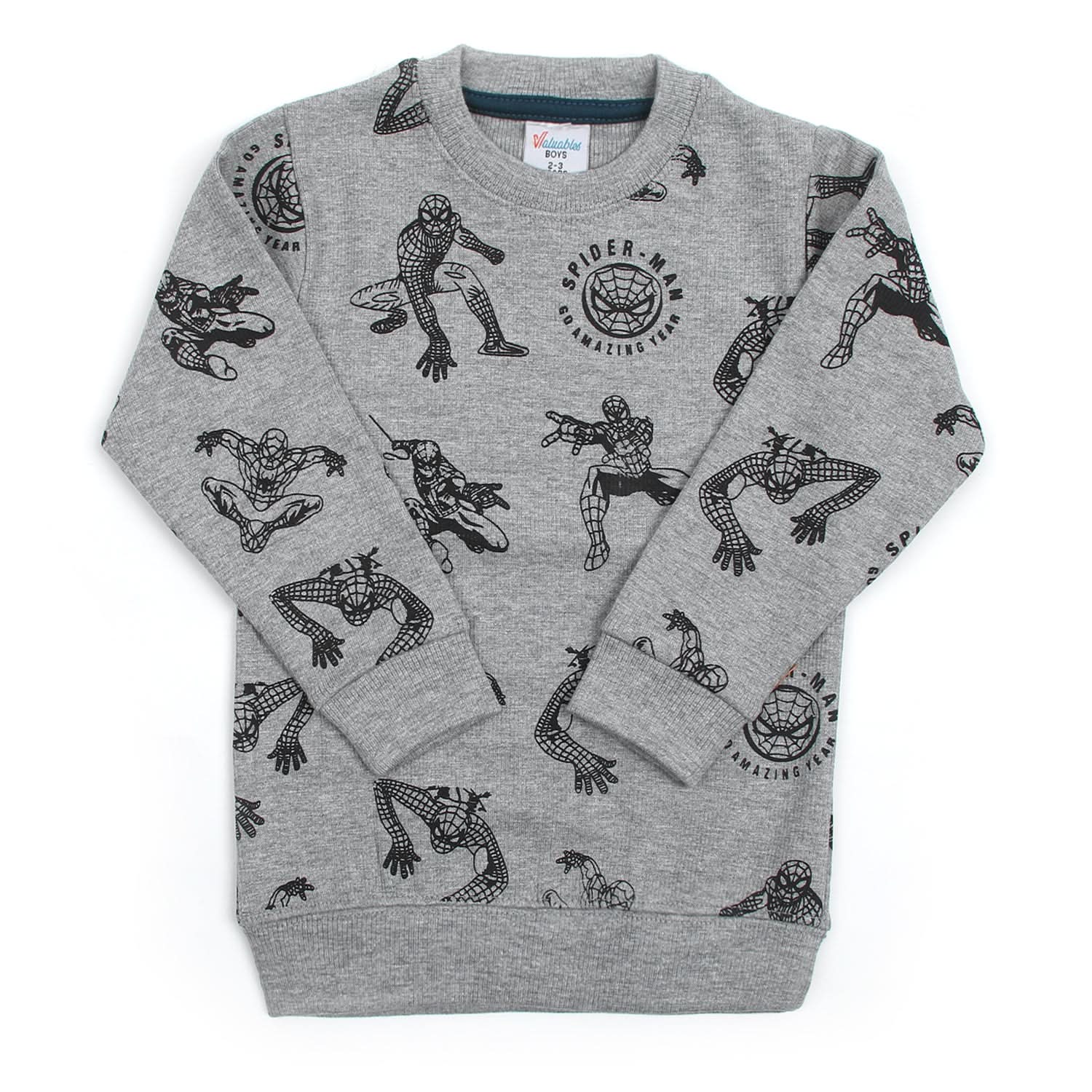 Boys Full Sleeves SweatShirt - Light Grey, Boys Hoodies & Sweat Shirts, Chase Value, Chase Value