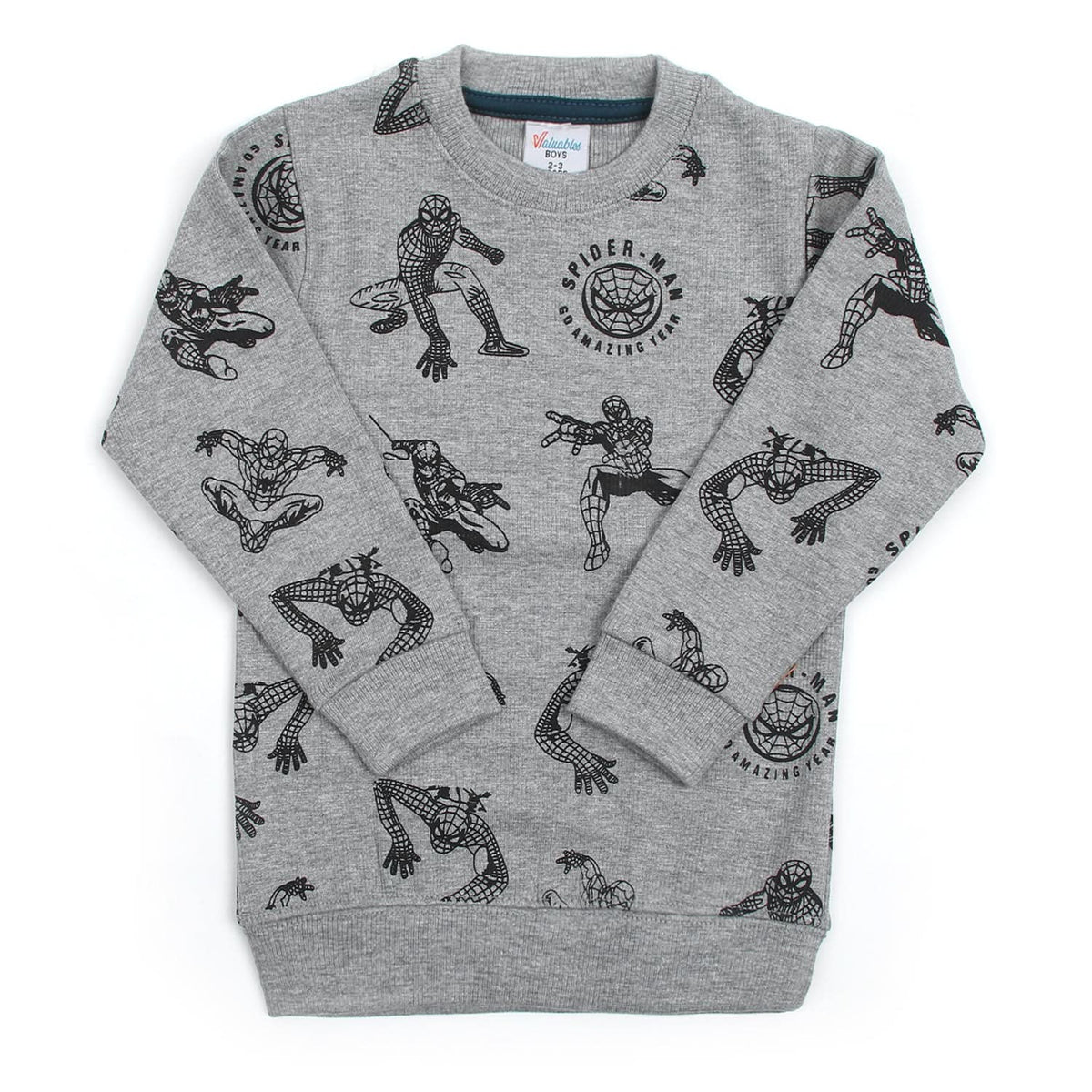 Boys Full Sleeves SweatShirt - Light Grey, Boys Hoodies & Sweat Shirts, Chase Value, Chase Value