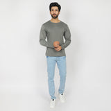 Eminent Men's Full Sleeves Round Neck T-Shirt - Dusty Olive, Men's T-Shirts & Polos, Eminent, Chase Value