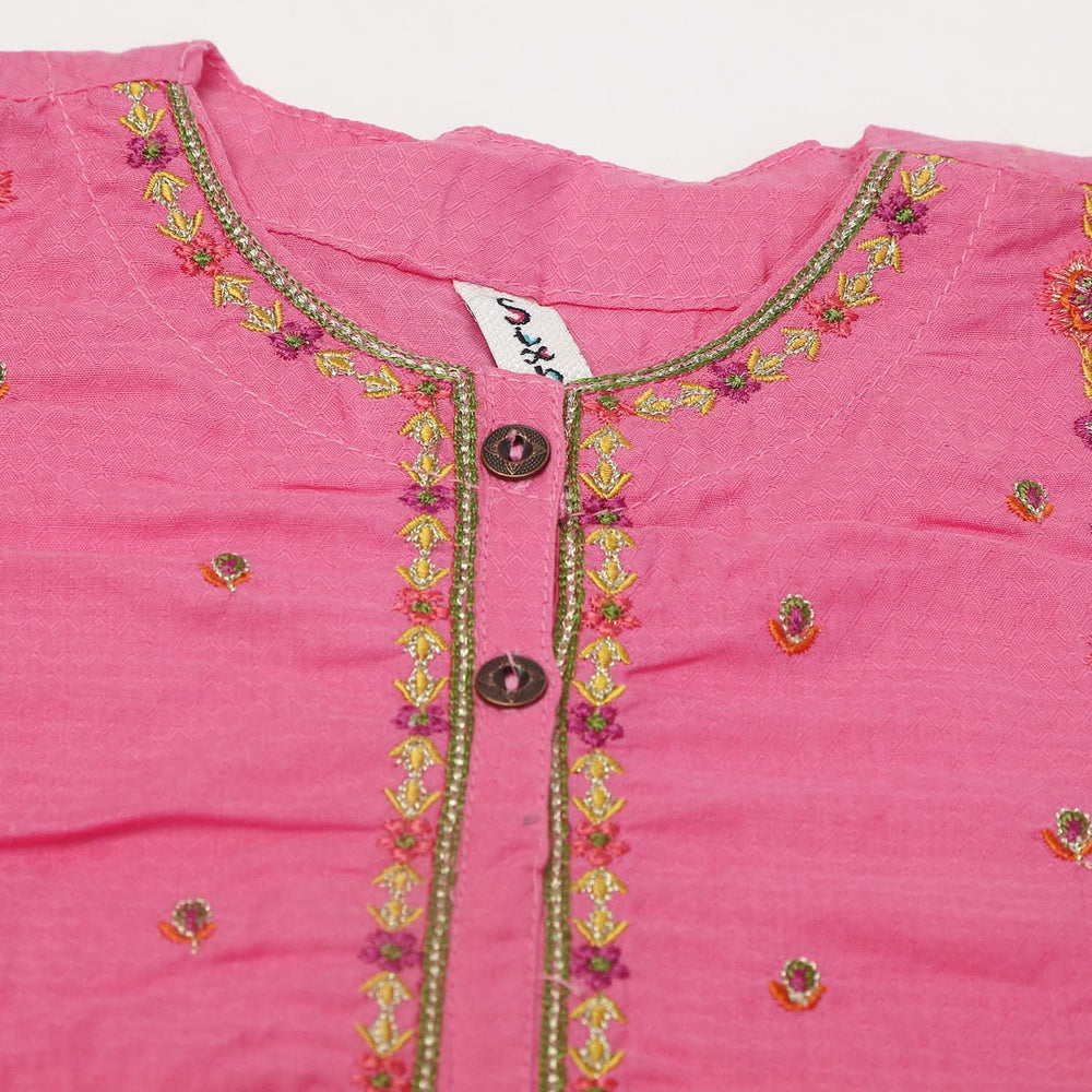 Girls Shalwar Suit 2Pcs - Pink, Girls Shalwar Kameez, Chase Value, Chase Value