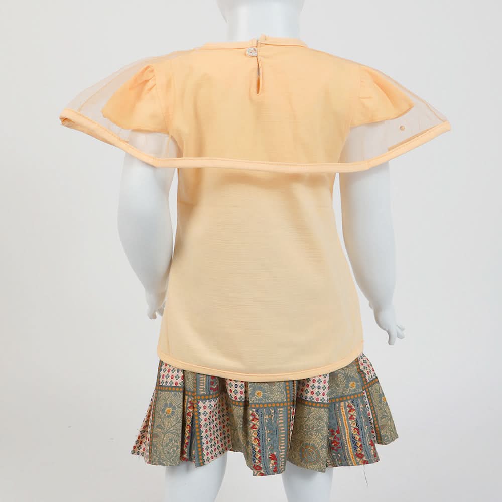 Girls Skirt Suit - Peach, Girls Suits, Chase Value, Chase Value