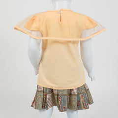 Girls Skirt Suit - Peach