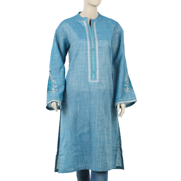 Eminent Women's Embroidered Kurti - Green