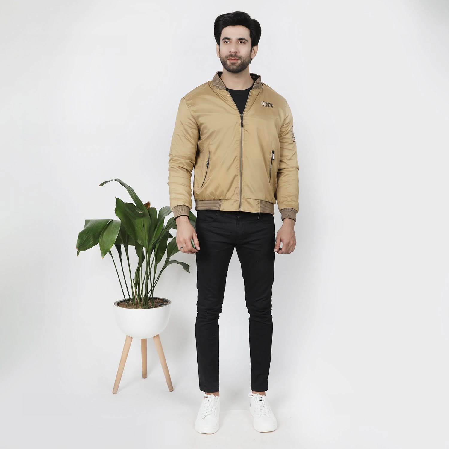 Men's Full Sleeves Jacket - Fawn, Men's Jackets & Hoodies, Chase Value, Chase Value
