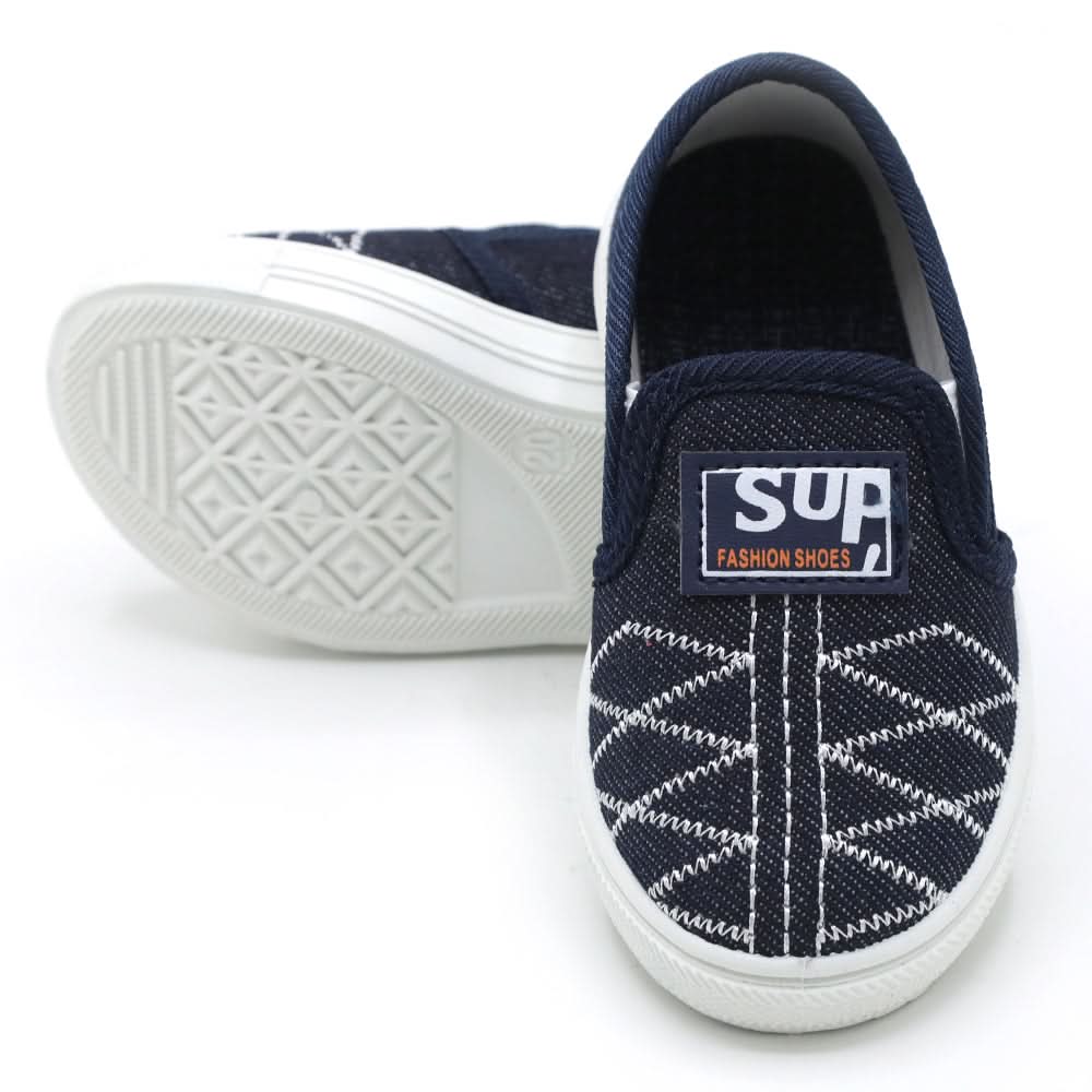 Boys Canvas Shoes - Navy Blue, Boys Casual Shoes & Sneakers, Chase Value, Chase Value