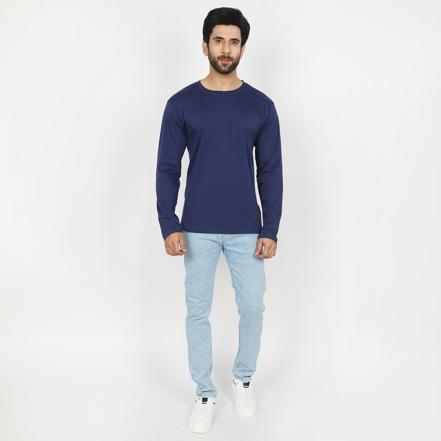 Eminent Men's Full Sleeves Round Neck T-Shirt - Navy Blue, Men's T-Shirts & Polos, Eminent, Chase Value
