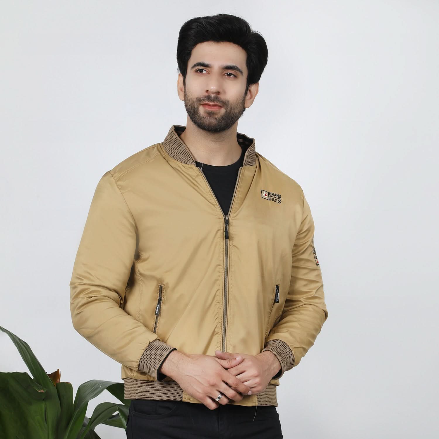 Men's Full Sleeves Jacket - Fawn, Men's Jackets & Hoodies, Chase Value, Chase Value