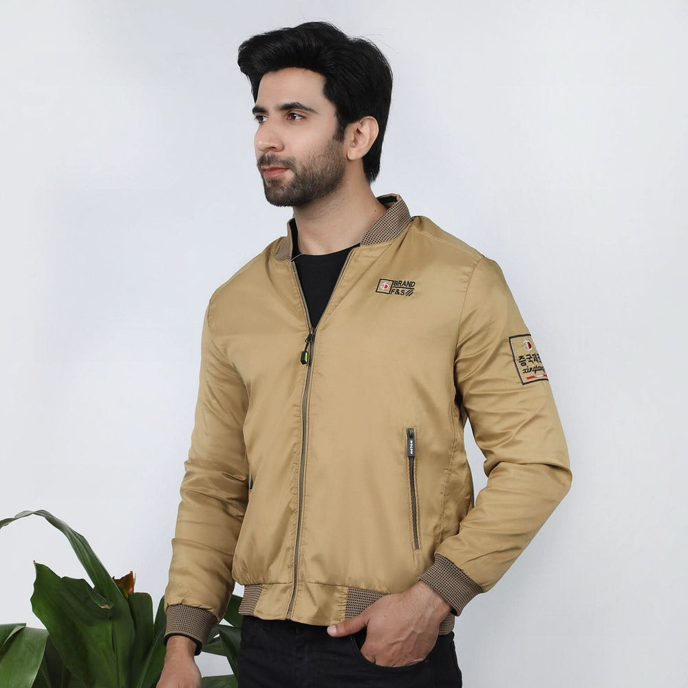 Men's Full Sleeves Jacket - Fawn, Men's Jackets & Hoodies, Chase Value, Chase Value