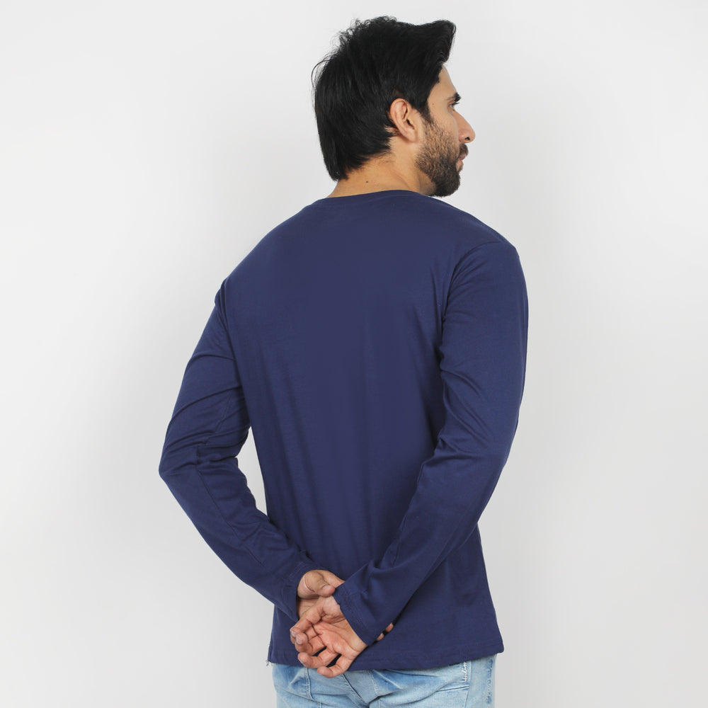 Eminent Men's Full Sleeves Round Neck T-Shirt - Navy Blue, Men's T-Shirts & Polos, Eminent, Chase Value