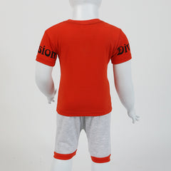 Newborn Boy Short Suit- Red