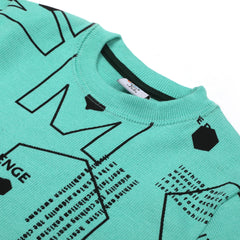 Boys Full Sleeves Sweatshirt - Cyan