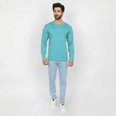 Eminent Men's Full Sleeves Round Neck T-Shirt - Teal