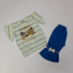 Girls Tight Half Sleeves Suit - Fawn