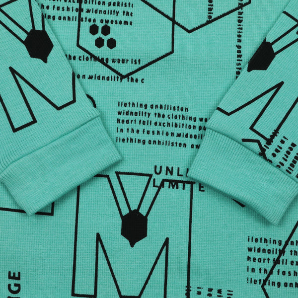 Boys Full Sleeves Sweatshirt - Cyan