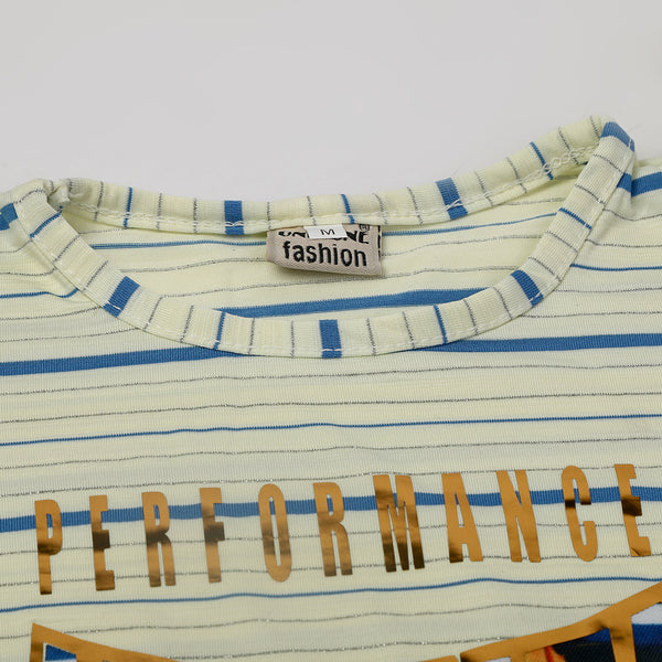Girls Tight Half Sleeves Suit - Fawn