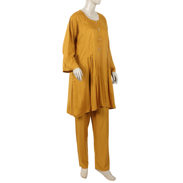 Women's Dyed Co-Ord Set - Mustard