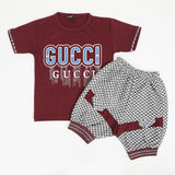 Boys Half Sleeves Suit - Maroon, Boys Sets & Suits, Chase Value, Chase Value