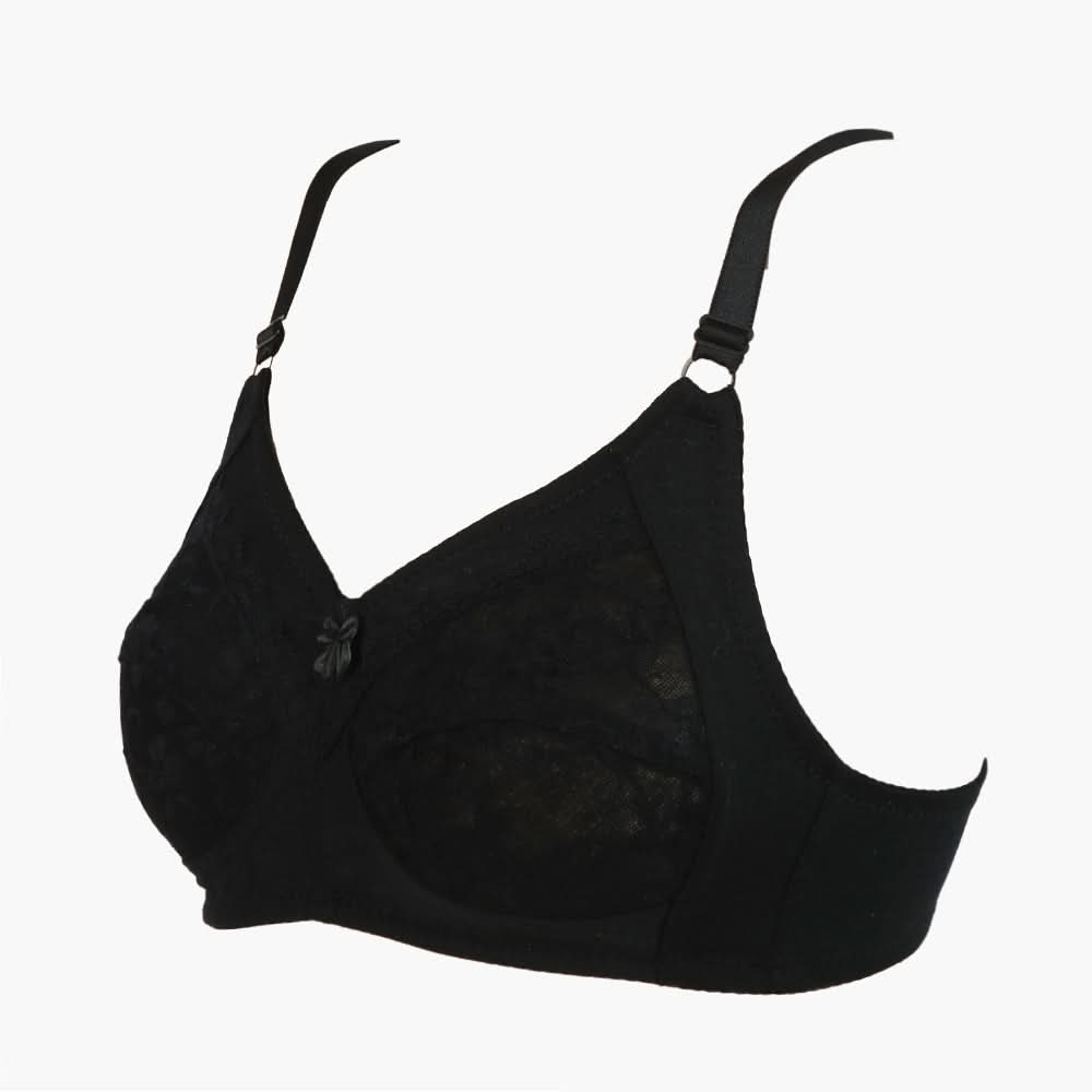 Women's Cotton Bra - Black, Women Bras, Chase Value, Chase Value