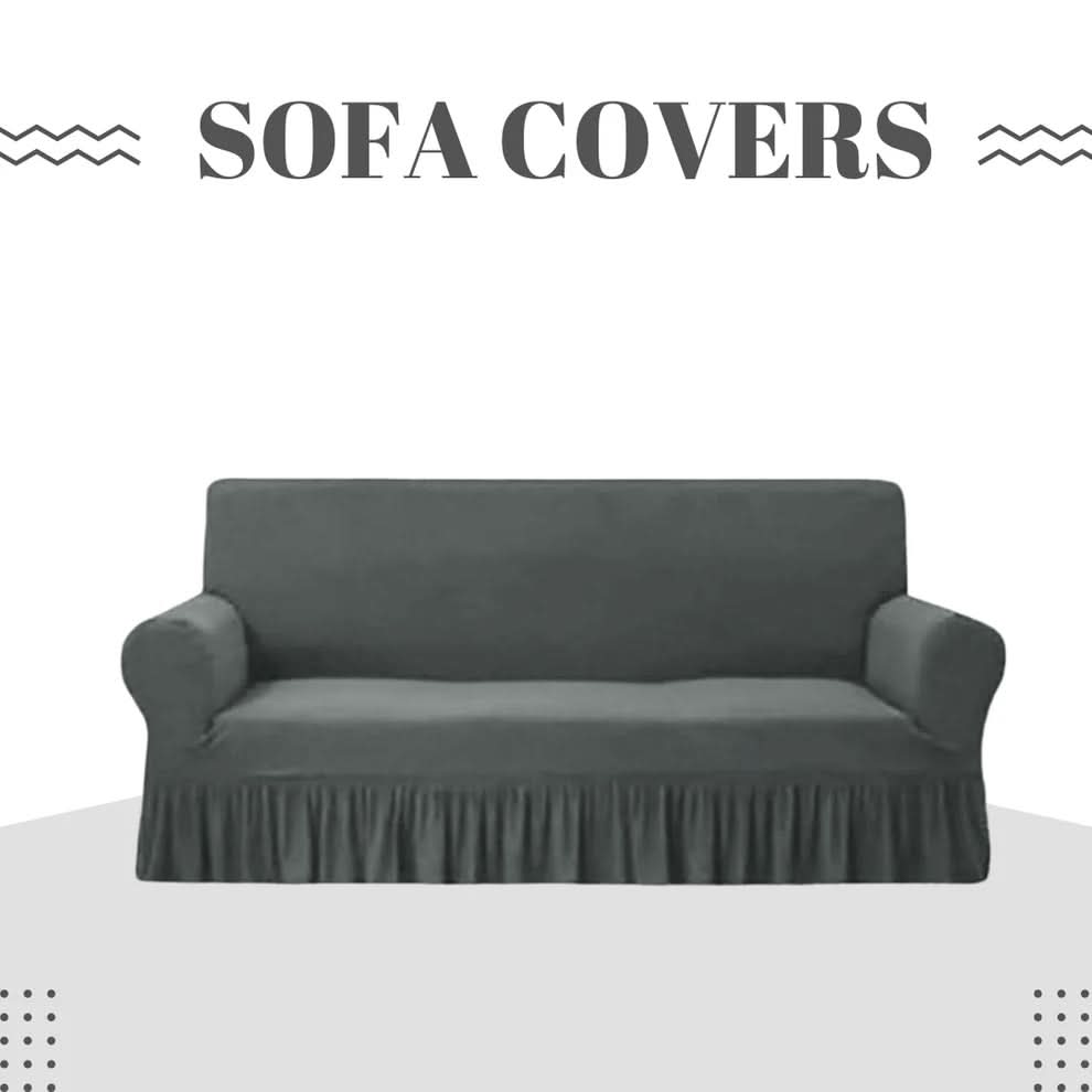 Mesh Turkish Style Sofa Covers (7 Seater) - Dark Grey, Sofa Cover, Chase Value, Chase Value