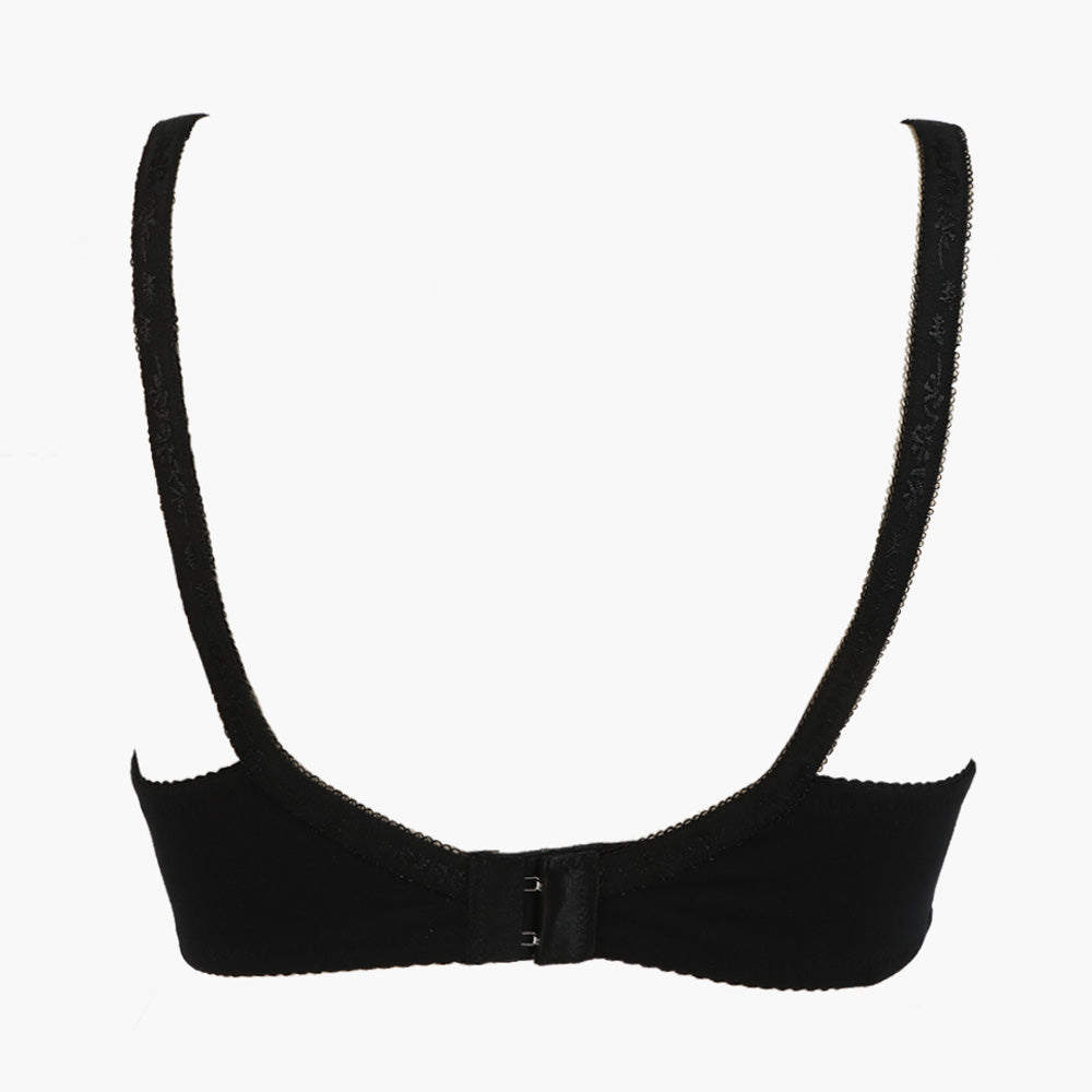 Women's Plain Cotton Bra - Black, Women Bras, Chase Value, Chase Value